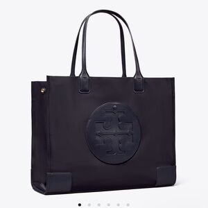 Tory Burch Ella Tote in Patent Navy